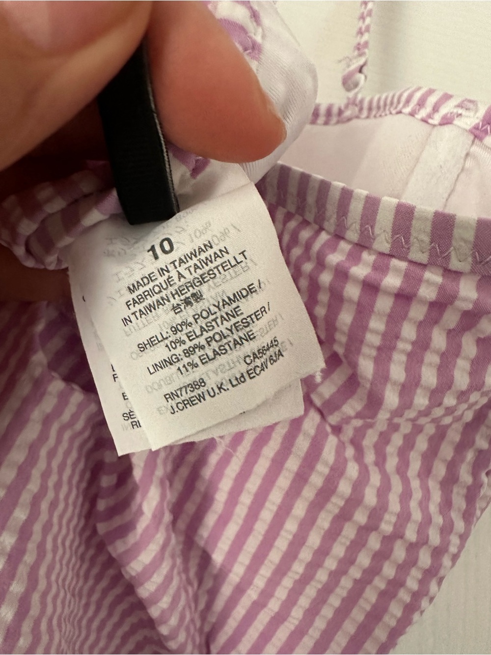 J.Crew Seersucker underwire one-piece swimsuit Size 10 - Picture 6 of 7